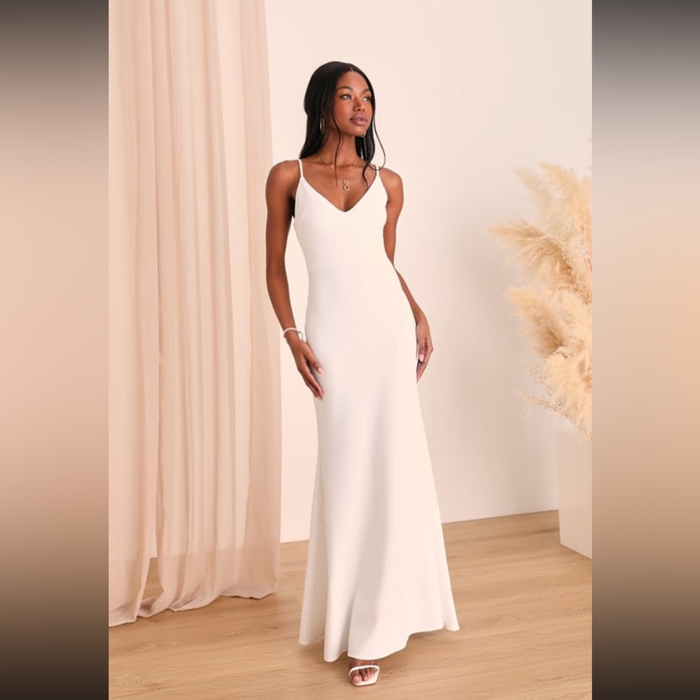 Lulu’s Infinite Glory White Maxi Dress
